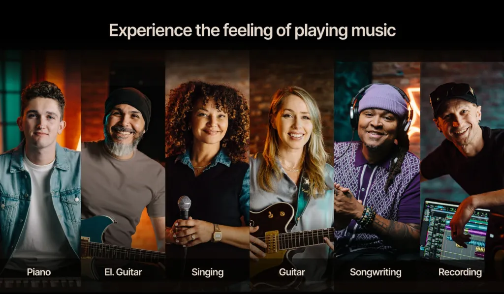 Experience the feeling of playing music