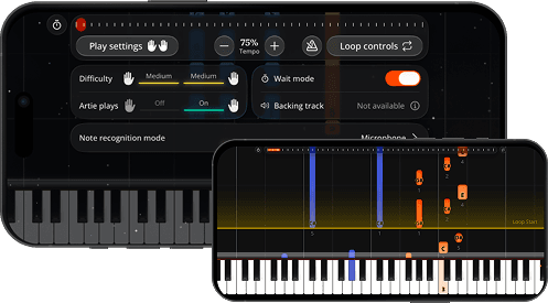 Artie has wait mode, loop sections and tempo control