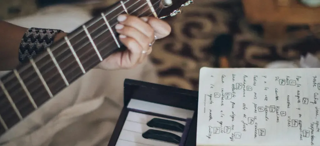 Here’s a simple way to get started:  Pick a key — Start with C major (refer to diagrams above).  Choose 3–4 chords — Use C, Dm, Em, F, G, Am.  Try different orders — See what flows.  Listen — If it sounds good, it is good.