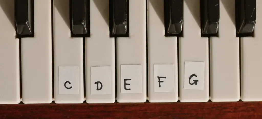 Labelling your piano keys can really help