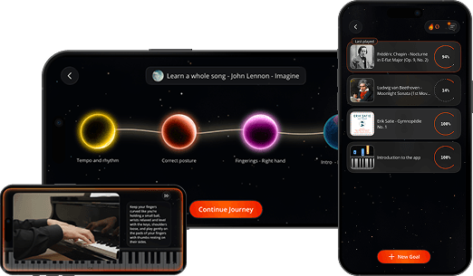 Build your piano skills as you progress