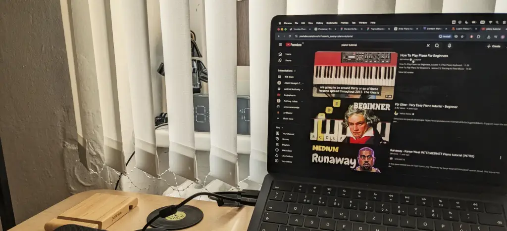 what is it like trying to leare the piano using youtube